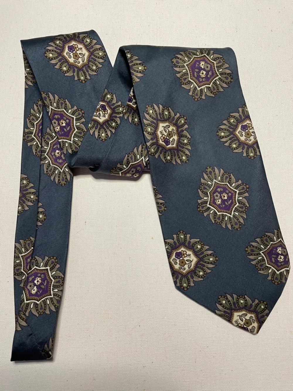 GANT Silk Classic Dark Teal Pattern Men’s Business Office Event Formal Dress Tie